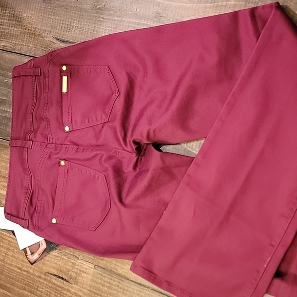 💥IMAN red maroon Stretch pants NEW SZ 4 - Picture 4 of 6